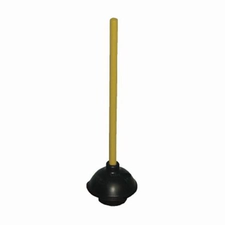 20 Inch Drain and Toilet Plunger with Wood Handle