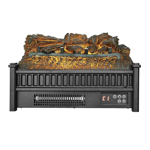 20 Inch Electric Fireplace Log Heater with Remote - 5 Flame Brightness, Timer, 1500W, Realistic Flame Effects for Living Room, Infrared Heating