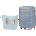 thumbnail image 1 of 20-Inch Expandable Carry-On Luggage Set with ABS Hard Shell & 360-Degree Wheels, Two-Piece Lightweight Suitcase for Business/Weekend Travel, Light Blue, 1 of 9