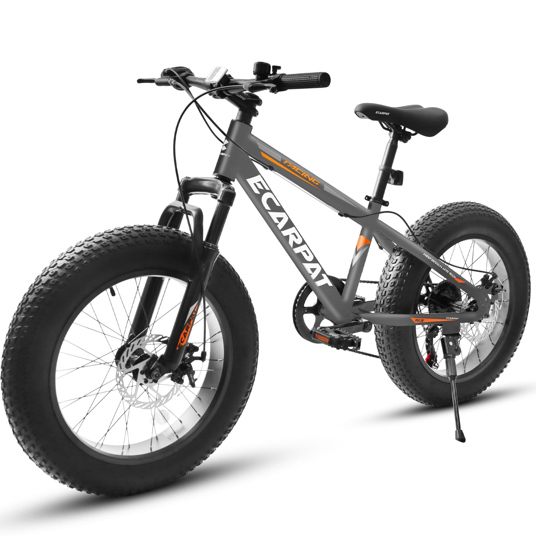 20 Inch Fat Tire Bike, Mountain Bike with 7 Speed, Dual Disc Brake, Front Suspension, High