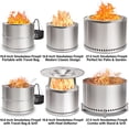 thumbnail image 1 of 20 Inch Fire Pit Outdoor  Stainless Steel Wood Firepit With Secondary Combustion Backyard Patio Stove For Garden Bbq & Bonfire, 1 of 8