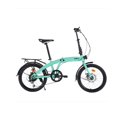 thumbnail image 1 of 20 Inch Folding Bike, 7 Speed Shifter Foldable Bicycle, Portable Commuter Bikes with Adjustable Seat, Double Disc Brakes, Lightweight Steel Frame Bike for Men Women, 1 of 8