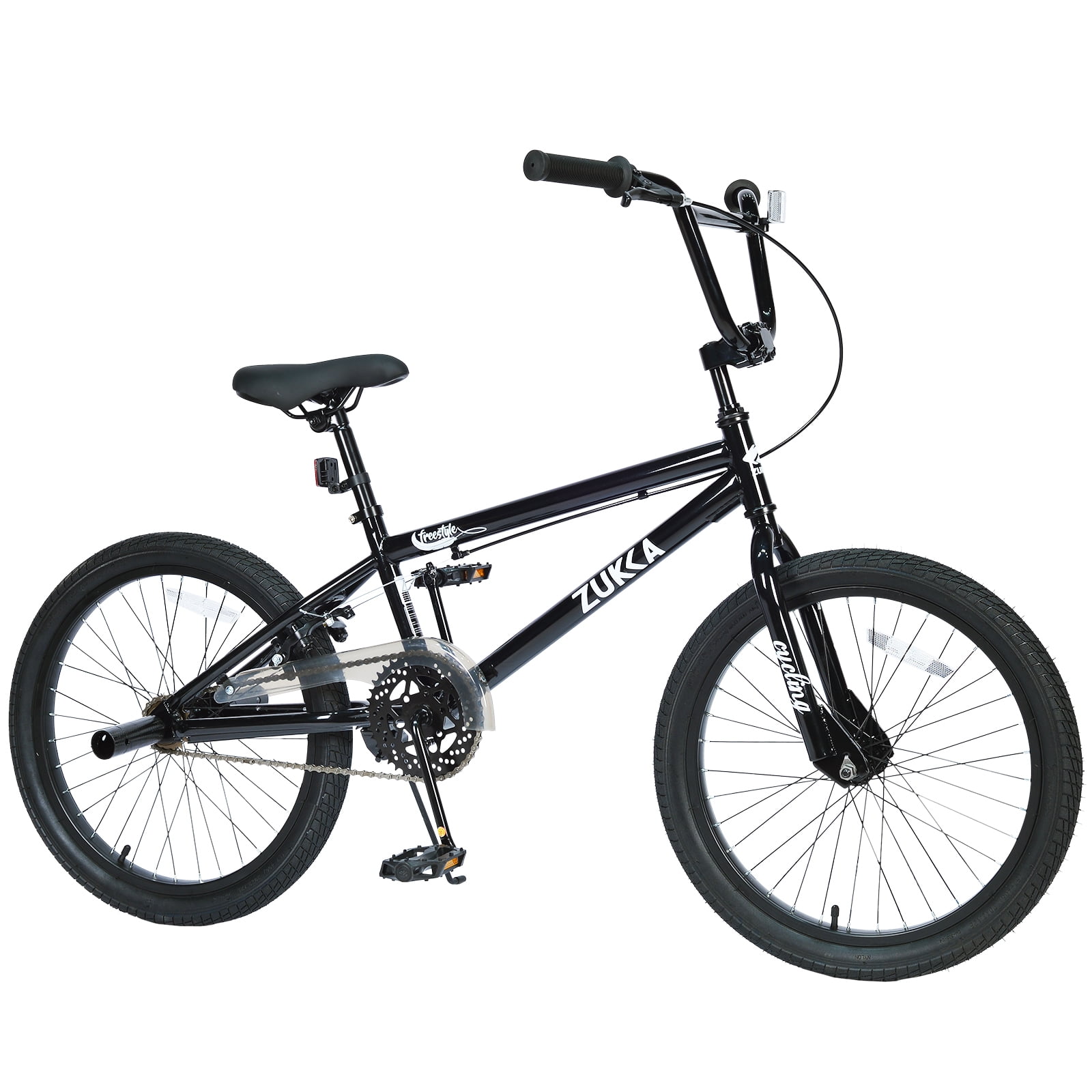 20-Inch Freestyle Mountain Bike, Single Speed Bicycle with Rear Caliper Brake - Black