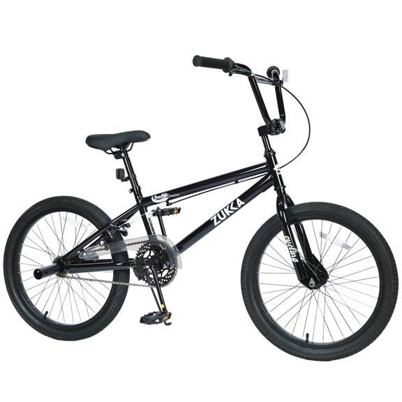 20-Inch Freestyle Mountain Bike, Single Speed Bicycle with Rear Caliper Brake - Black