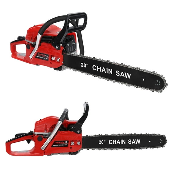 20 Inch Gas Chainsaw, 58CC 2-Stroke Gas Powered Chainsaw, Handheld Cordless Chainsaw, High-Power Logging Saw for Wood Cutting and Tree Trimming