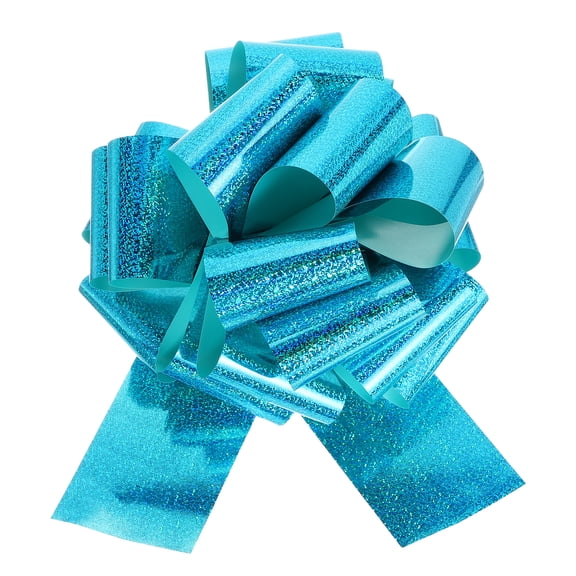20 Inch Giant Large Pull Bow 1 Pcs Big Glitter Metallic Car Bows Ribbon for Wedding Presents Gift Wrapping Christmas, Green Blue