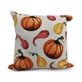 thumbnail image 1 of 20 Inch Gourds Galore Cream Fall Print Decorative Throw Pillow, 1 of 2