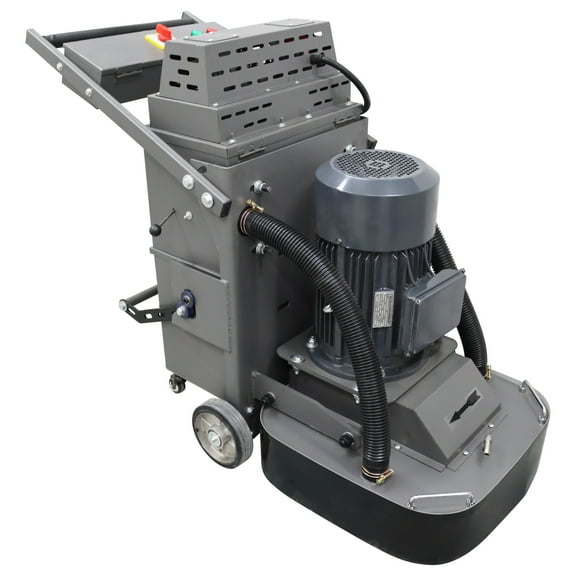 20 Inch Hand-push Cement Ground Grinder Concrete Floor Grinding Polishing Machine 220V 9-Head with 40L Dust Loading Capacity