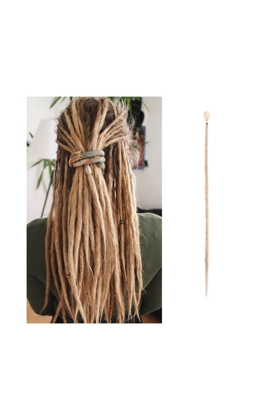 20 Inch Handmade Dreadlocks Extensions 5 Strands Synthetic Dreads Locks Crochet Braids Hair 1.0cm Fake Twist Braiding Hair Reggae Dreads Braid