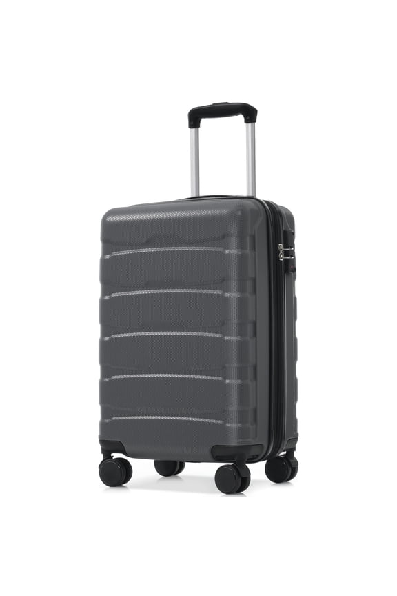 20 Inch Hardshell ABS Carry On Luggage, Expandable Travel Suitcase with Spinner Wheels, TSA Lock & Scratch-Resistant Honeycomb Texture