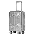 thumbnail image 1 of 20-Inch Hardside Carry-On Expandable Luggage with Spinner Wheels with TSA Lock (Silver), 1 of 8