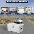 thumbnail image 1 of 20 Inch Heavy Duty Aluminum Diamond Plate Tool Box Pick Up Truck Bed RV Trailer Toolbox Waterproof Square Storage Organizer with Side Handle, Lock and Keys -20"x 12"x 10", 1 of 9