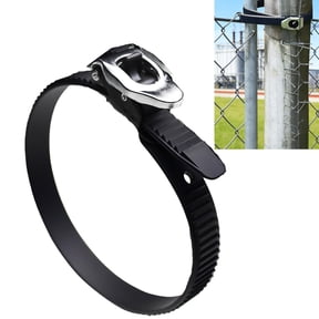 20 Inch Heavy Duty Reusable Ratcheting Cable Ties with Stainless Steel Buckle, Adjustable Locking Straps for Outdoor Fencing, Poles, Gates, Pipes & Secure Fastening