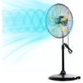 thumbnail image 1 of 20-Inch High Velocity Pedestal Oscillating Fan, 5000 CFM with 1/5HP Motor, 9ft Power Cord, Oscillation Feature, Metal Body with Wheels for Garage, Commercial & Industrial Use - UL Safety Listed, 1 of 9