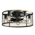 thumbnail image 1 of 20 Inch Indoor Caged Ceiling Fan with Light Remote Control Led Bulb Ceiling Fan,Black Metal Electrical Appliances Fans, 1 of 8