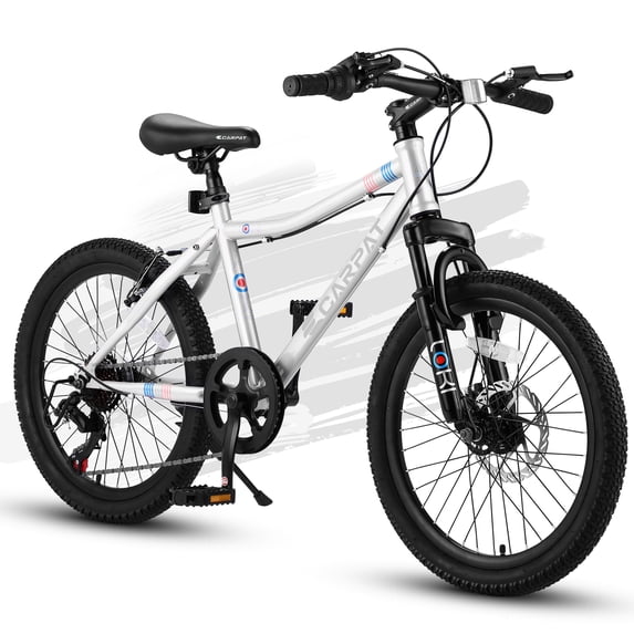 20 Inch Kids Mountain Bike for Ages 6-12, 7-Speed Kids' Bicycle with ...