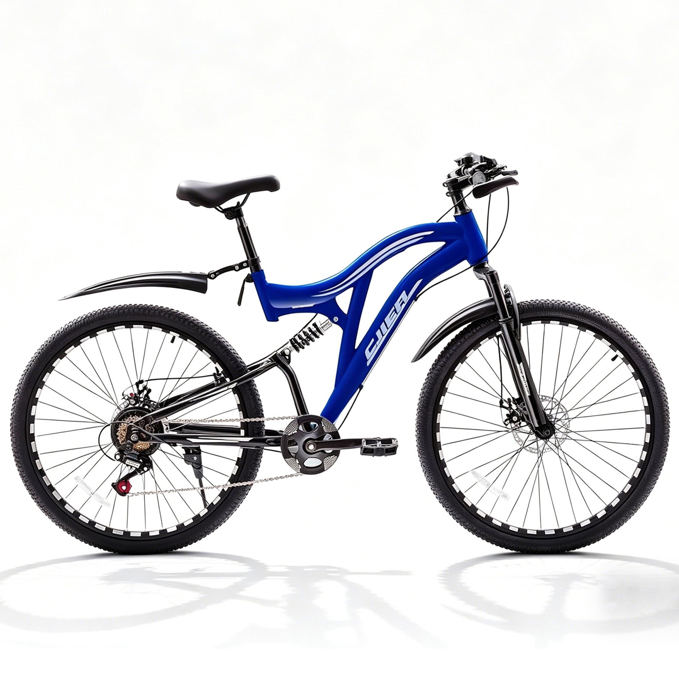 20 Inch Kids Mountain Bike for Girl, Cuoote Full Suspension Girls MTB Bicycle with Dual Disc Brake, 7-Speed, High-Carbon Steel Frame
