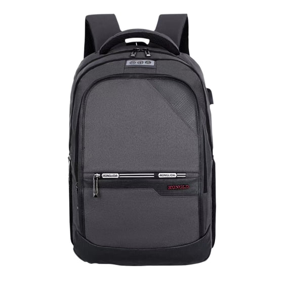20 Inch Large Capacity Linen Schoolbag, USB Charging Laptop Backpack, 16 Inch Computer Bag, Student Hiking Travel Shoulder Bag, Padded Strap Breathable Multi Pocket Durable Casual Bag