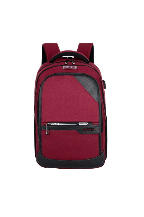 20 Inch Large Capacity Linen Schoolbag, USB Charging Laptop Backpack, 16 Inch Computer Bag, Student Hiking Travel Shoulder Bag, Padded Strap Breathable Multi Pocket Durable Casual Bag