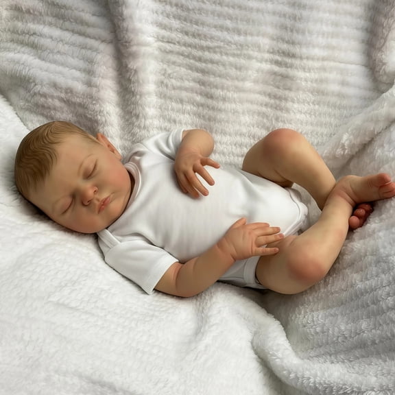 20 Inch Laura Lifelike Soft Cloth Body Reborn Baby Doll - Realistic Hand Painted Facial Features Real Baby Doll - Gift for Kids Age 3+