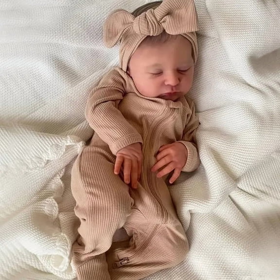20 Inch Laura  Lifelike Soft Cloth Body Reborn Baby Doll - Realistic Hand Painted Facial Features Real Baby Doll - Gift for Kids Age 3+