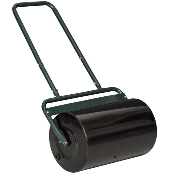 20 Inch Lawn Roller Push Tow Behind Fillable Water Sand Garden Sod Flattening