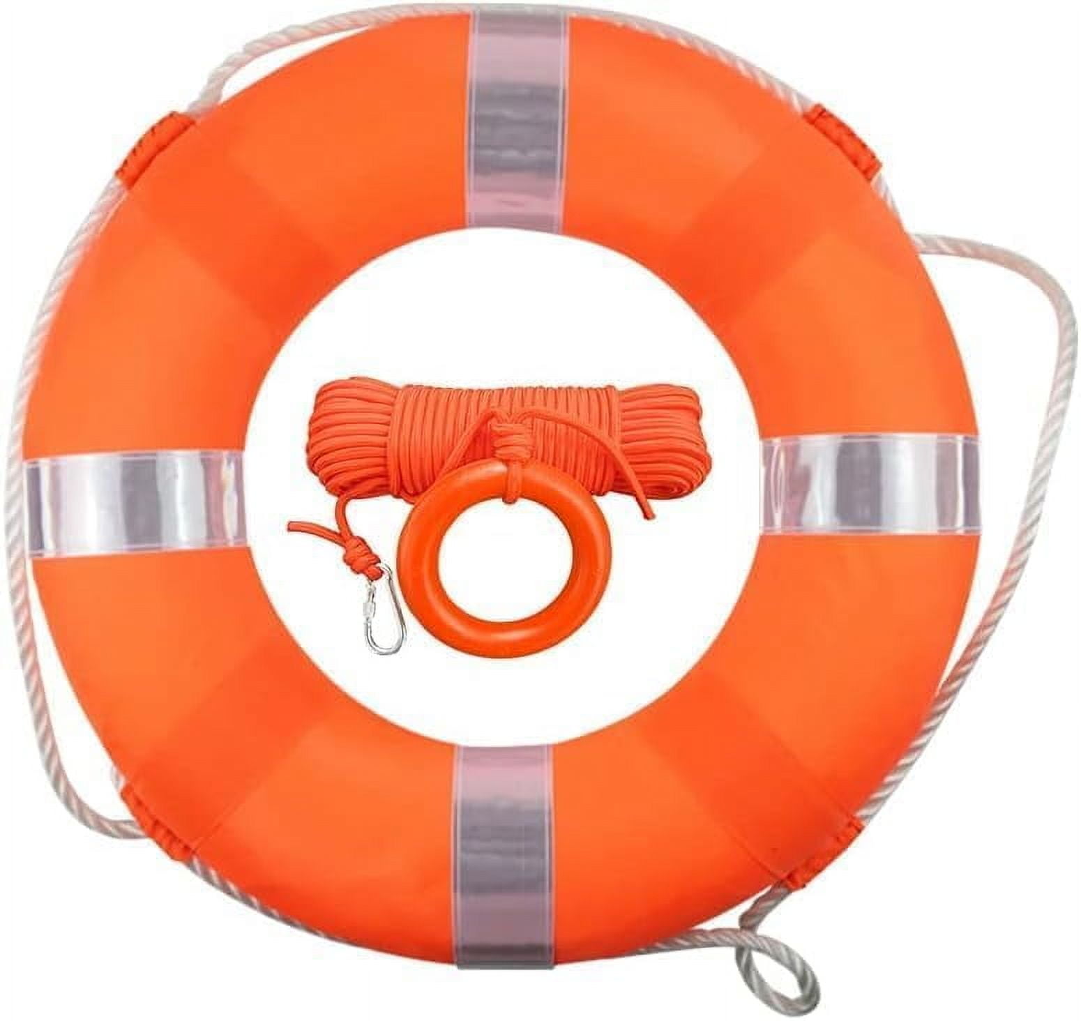 28/23 Inch Boat Safety Throw Ring Set, 98.4FT Floating Lifesaving Rope, 2.5/1.5 KG International Standard, Outdoor Professional Throwing Ring Rope Rescue Lifeguard Lifesaving