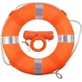 thumbnail image 1 of 20 Inch Life Preserver Ring with Water Floating Lifesaving Rope 98.4FT Set, Swim Foam Buoy Swimming Pool Safety Throwing Ring Rope Rescue Lifeguard Wall Decoration, 1 of 8