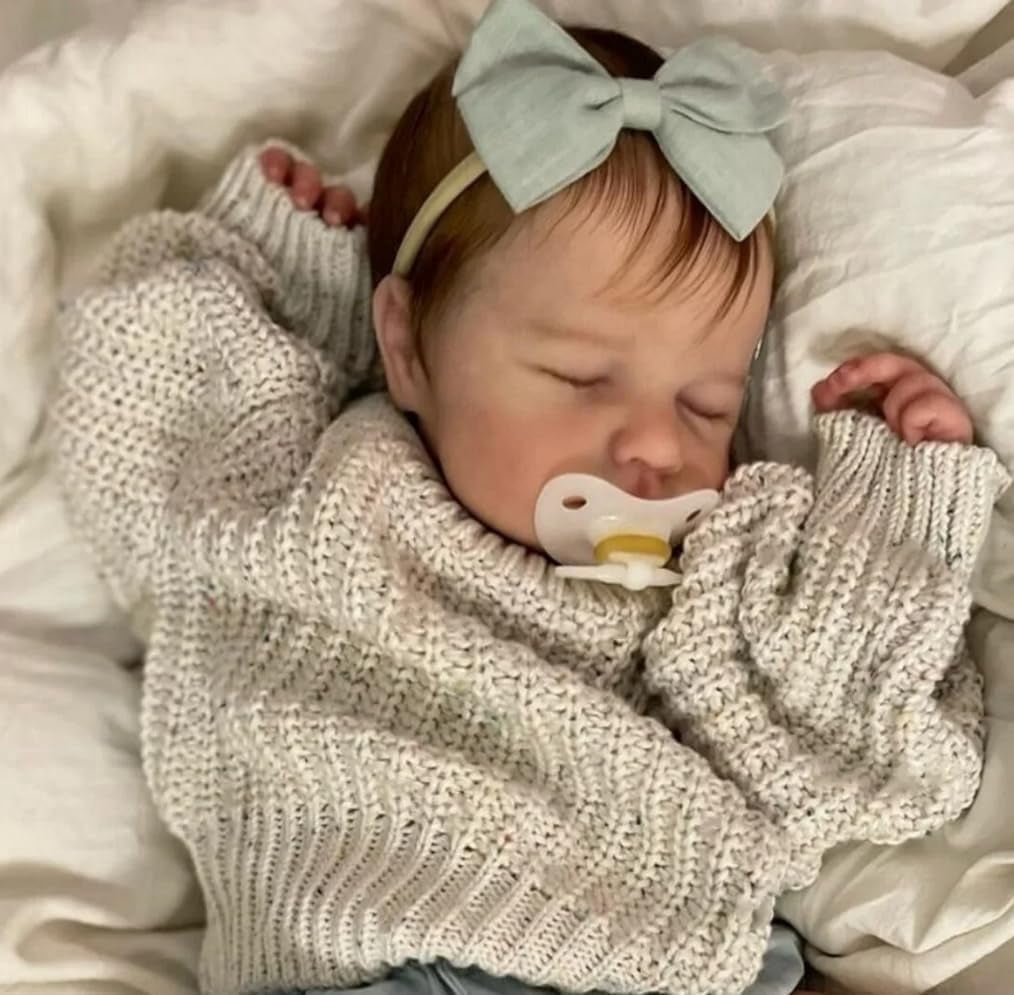 Lifelike Reborn Baby Dolls - 20inch Sleeping Realistic Newborn Baby Doll with Cloth Body for Cuddling, Doll for Kids 3+ Role Play