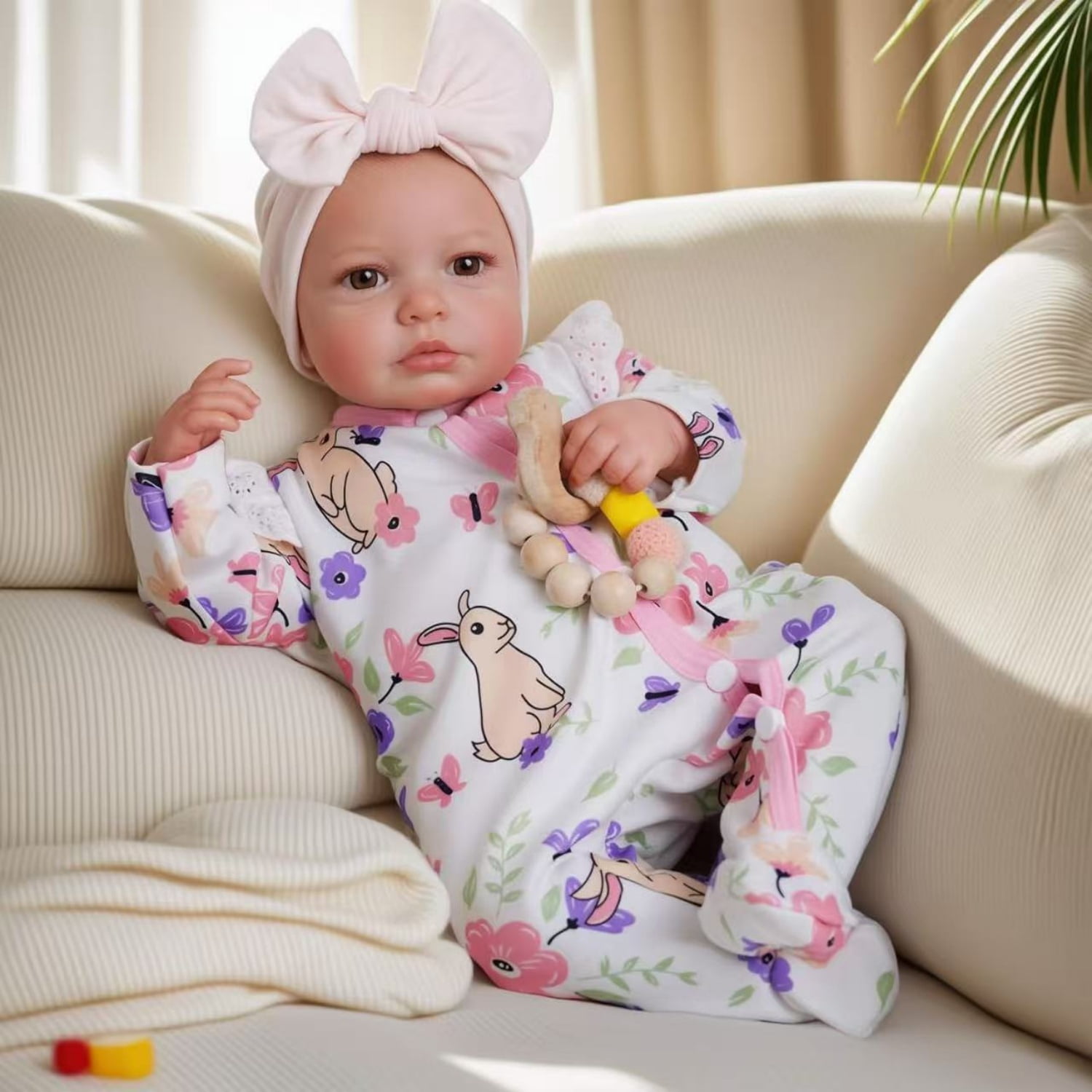 20 Inch Lifelike Reborn Baby Dolls Soft Cloth Body Handmade Real Life Dolls with Clothes Accessories for Kids Age 3+