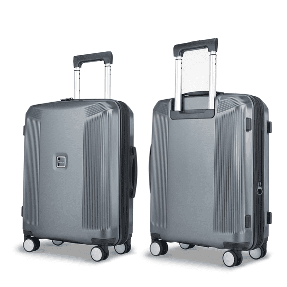20 Inch Lightweight Expandable Carry On Luggage  PC Hardside Suitcase with Spinner Wheels & TSA Lock, Champagne