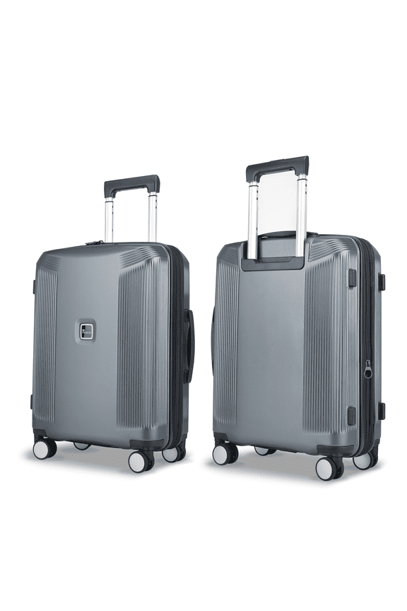 20 Inch Lightweight Expandable Carry On Luggage PC Hardside Suitcase with Spinner Wheels & TSA Lock, Champagne