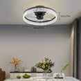 thumbnail image 1 of 20 Inch Modern Acrylic Ceiling Fan Light With Remote Control 3 Color Temperatures and 3 Light Colors Ceiling Fans, 1 of 7