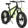 thumbnail image 1 of 20 Inch Mountain Bike for Kids and Teenagers, High Carbon Steel Frame, Disc Brakes, Durable Wide Tires, Front Suspension, 7-Speed, Ideal for Snow and Off-Road Riding, 1 of 10