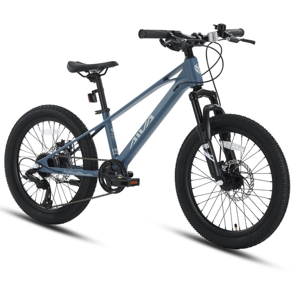 20 Inch Mountain Bike, Magnesium Alloy Frame Dual Front Suspension Mountain Bicycles, 7-speed Bike with Disc Brake