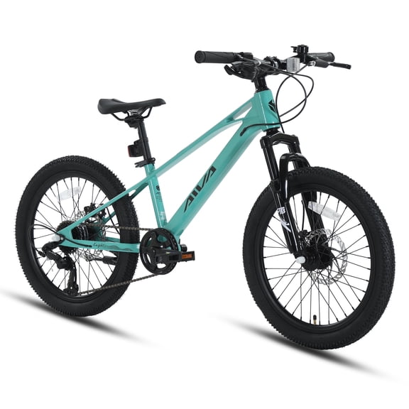 20 Inch Mountain Bike, Magnesium Alloy Frame Dual Front Suspension Mountain Bicycles, 7-speed Bike with Disc Brake