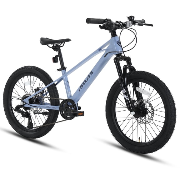 20 Inch Mountain Bike, Magnesium Alloy Frame Dual Front Suspension Mountain Bicycles, 7-speed Bike with Disc Brake