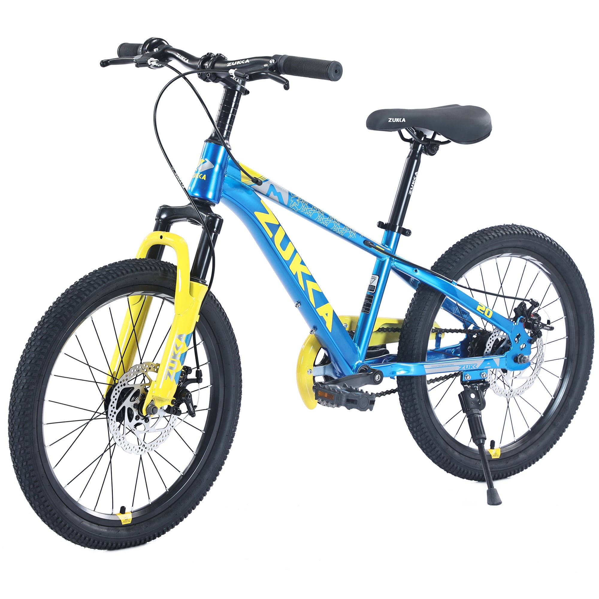 20 Inch Mountain Bike Single Speed MTB Bicycle Dual Disc Brake Kids Bike Suspension Fork for Boys and Girls Age 7 10 Years Blue