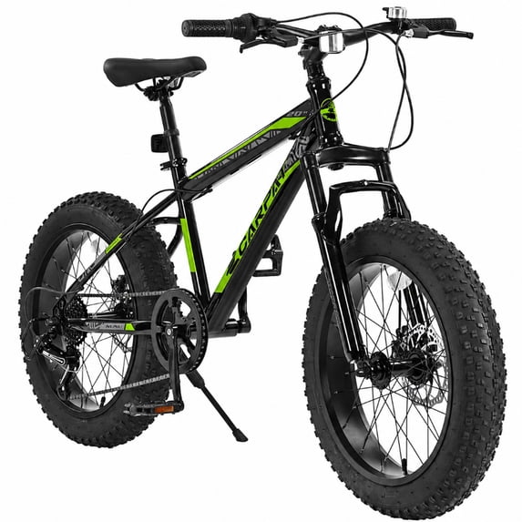 20 Inch Mountain Bike for Teenagers, High Carbon Steel Frame, Disc Brakes, Durable Wide Tires, Front Suspension, 7-Speed, Ideal for Off-Road Riding