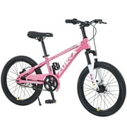 20-Inch Mountain Bike with Suspension Fork, Adjustable Saddle & Disc Brakes,Pink