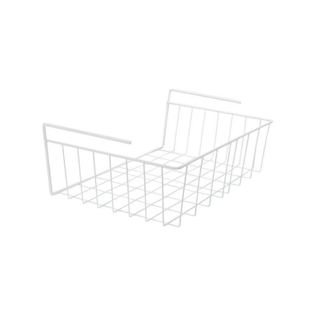 20 Inch NeosKon 4 Pack White Under Shelf Wire Basket Hanging Storage