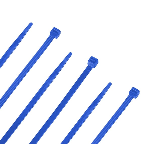 20-Inch Nylon Cable Ties, Blue, 50 lbs, 100 Pack