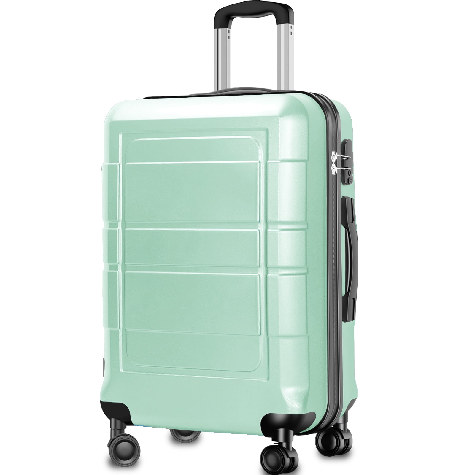 20 Inch PC ABS Hardside Carry On Luggage with Spinner Wheel Durable Carry On Suitcase Built in TSA Lock Walmart
