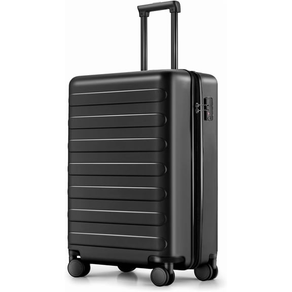 20 Inch PC Material Carry On Suitcase Lightweight Wear Resistant TSA Approved Lock 360 Silent Spinner Wheels 4-Step Adjustable Telescopic Handle Hard Shell Cabin Luggage For Business Short Travel