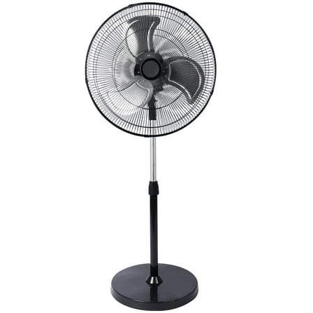20 Inch Pedestal Standing Fan, Heavy Duty Industrial Stand Fan with 3 Speeds & 90° Adjustable Tilt, Metal Oscillating Floor Fan, Max 3600 CFM Air Circulator for Warehouse, Garage, Home & Office