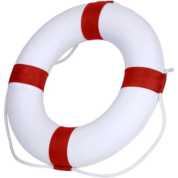 20 Inch Pool Safety Life Preserver Throw Ring Buoy for Swimming- Swim Foam Rings with 98.4FT Water Floating Lifesaving Rope$$