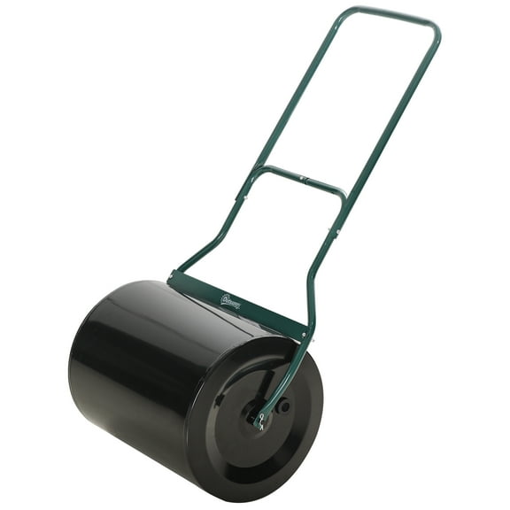 20-Inch Push/Tow Behind Lawn Roller Filled with 16 Gal Water or Sand, Perfect for Flattening Sod in the Garden