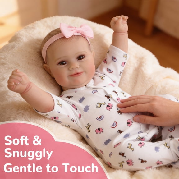 20 Inch Reborn Baby Doll, Realistic Sleeping Baby Doll, Soft Cloth Body With Accessories, Lifelike Baby Doll Toy Gift For Kids Age 3+