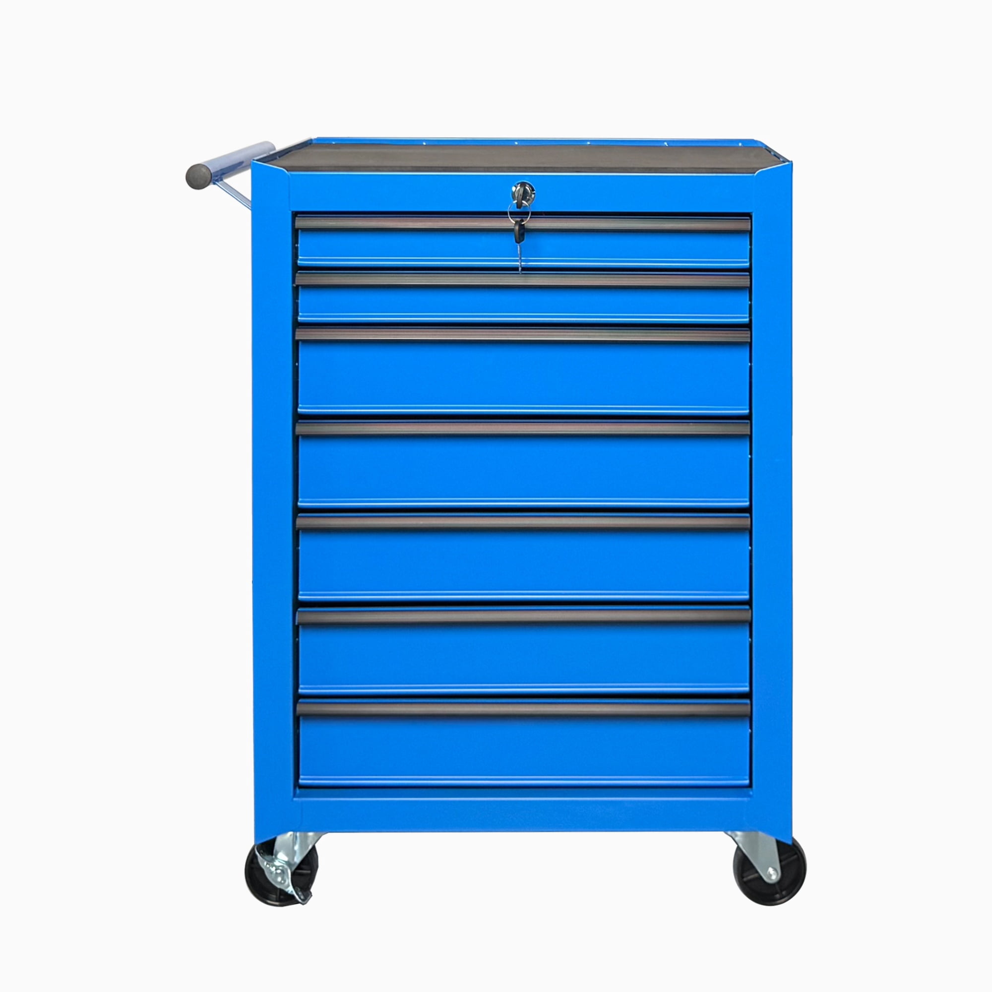 20-Inch Rolling Metal Tool Chest with 7 Drawers and Ball-Bearing Slides, Steel Tool Cabinet with Lockable Wheels for Garage, Blue