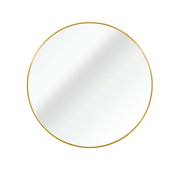Gold 20 Inch Metal Round Bathroom Mirror